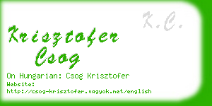 krisztofer csog business card